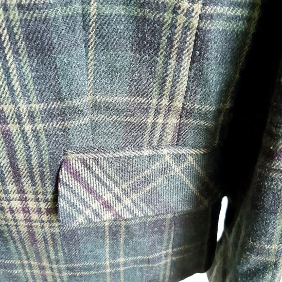 Haggar Tartan Blazer Women's Size 10 With Shoulder Pads - Picture 5 of 16